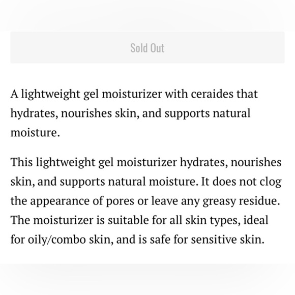 NIB Item Beauty Lite Sauce Balancing Gel Moisturizer For Oily & Combo Skin - Picture 3 of 4